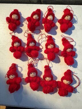 Adorable! IKEA mini elf ornaments, 2 packs of 12 in each pack- Total of TWELVE